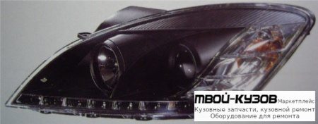 ФАРА ЛЕВАЯ + ПРАВАЯ (КОМПЛЕКТ) ТЮНИНГ (DEVIL EYES) ЛИНЗОВАННАЯ (SONAR) ВНУТРИ ЧЁРНЫЙ для KIA CEED (2007-2011)