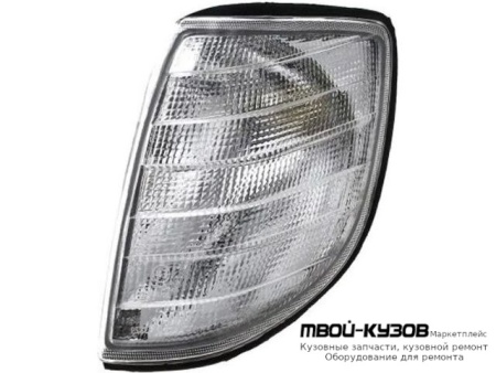 УКАЗ.ПОВОРОТА УГЛОВОЙ ЛЕВАЯ СТОРОНА (DEPO) БЕЛЫЙ для Mercedes W140 SEDAN (05.1993 - 10.1998)