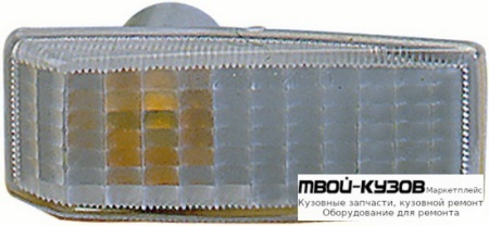 ПОВТОРИТЕЛЬ ПОВОРОТА В КРЫЛО ЛЕВАЯ = ПРАВАЯ (DEPO) БЕЛЫЙ для Mercedes W124 (01.1985 - 08.1989) (09.1989 - 06.1993) E124 (07.1993 - 06.1995)