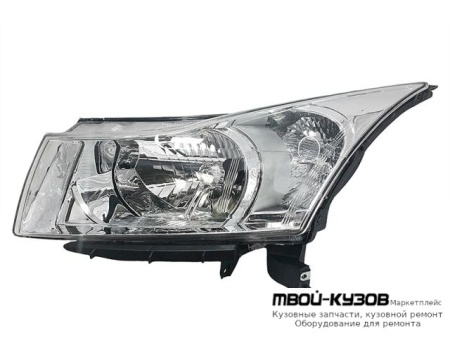 ФАРА ЛЕВАЯ СТОРОНА С КОРРЕКТОР ВНУТРИ ПОЛНОСТЬЮ ХРОМ (КИТАЙ) для Chevrolet CRUZE (2009-)