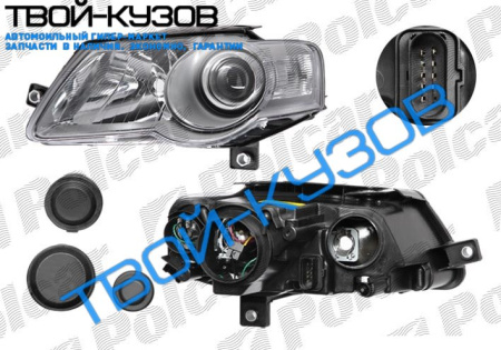 PASSAT B6 05- ФАРА ПРАВАЯ ХРОМ С МОТОРОМ  H-TYPE