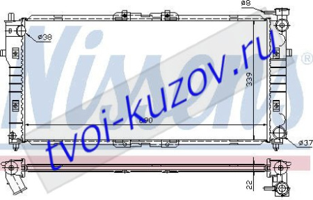 626 РАДИАТОР ОХЛАЖДЕН MT 2