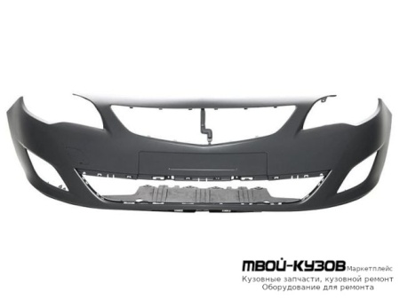 БАМПЕР ПЕРЕДНИЙ БЕЗ ОТВ ПОД ДАТЧИКИ ГРУНТ (ТАЙВАНЬ) для Opel ASTRA J (2009-)