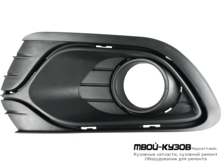 РЕШЕТКА БАМПЕРА ПЕРЕДНИЙ ЛЕВАЯ СТОРОНА С ОТВЕРСТИЯМИ ПОД ПРОТИВОТУМАННЫЕ ФАРЫ (ТАЙВАНЬ) для Renault LOGAN / SANDERO (2014-)