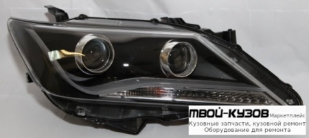 ФАРА ЛЕВАЯ + ПРАВАЯ (КОМПЛЕКТ) ТЮНИНГ ЛИНЗОВАННАЯ (DEVIL EYES) С КОРРЕКТОР (EAGLE EYES) ВНУТРИ ЧЁРНЫЙ для Toyota CAMRY V50 (2011-)