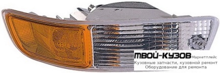 УКАЗ.ПОВОРОТА НИЖН ПРАВАЯ СТОРОНА В БАМПЕР (USA) (DEPO) БЕЛ-ЖЕЛТ для Toyota RAV4 (04.1994 - 08.1997) (09.1997 - 08.2000)