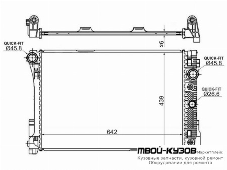 РАДИАТОР ОХЛАЖДЕНИЯ (см.каталог) для Mercedes W204 (2007-)