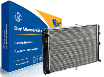 Радиатор охлаждения ВАЗ-2108 (карб.,инж) алюминиевый (KRAFT) КТ 104011