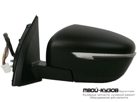 ЗЕРКАЛО ЛЕВАЯ СТОРОНА ЭЛЕКТР С ПОДОГРЕВОМ , УКАЗАТЕЛЬ ПОВОРОТА (CONVEX) (ТАЙВАНЬ) для Nissan QASHQAI (2014-)