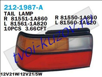 corolla фонарь задний внешний левый (4 дв) 212-1987L-A