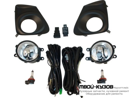 ФАРА ПРОТИВОТУМАННАЯ ЛЕВАЯ + ПРАВАЯ (КОМПЛЕКТ) (DEPO) С ПРОВОДК , КНОПКОЙ , РЕШЕТК БАМПЕРА , (СЕДАН) для Toyota COROLLA E150 (2006-) СЕДАН