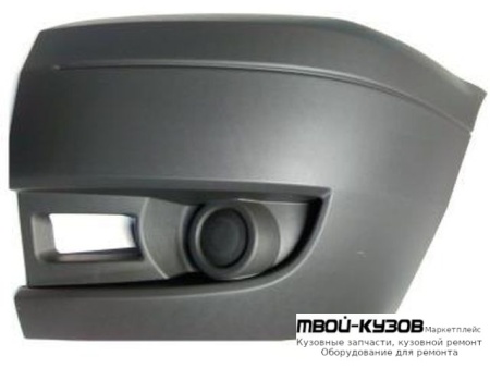 БАМПЕР ПЕРЕДНИЙ ЛЕВАЯ СТОРОНА БЕЗ ОТВЕРСТИЙ ПОД ПРОТИВОТУМАННЫЕ ФАРЫ (Тайвань) для Ford TRANSIT (2006-)