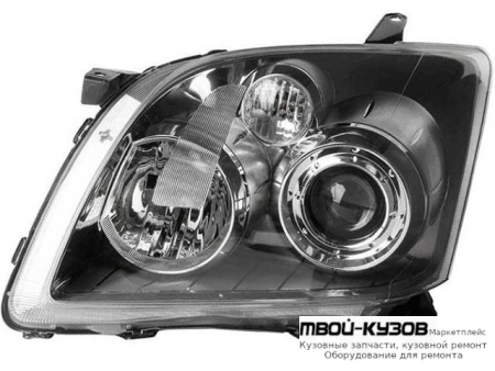 ФАРА ЛЕВАЯ СТОРОНА ПОД КОРРЕКТОР (DEPO) для Toyota AVENSIS (2003-2007)