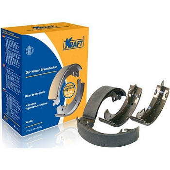 Колодка тормозная ВАЗ-2108 задняя (KRAFT) (4 шт.)