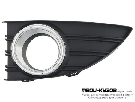 РЕШЕТКА БАМПЕРА ПЕРЕДНИЙ ЛЕВАЯ СТОРОНА С ОТВЕРСТИЯМИ ПОД ПРОТИВОТУМАННЫЕ ФАРЫ С ХРОМ (ТАЙВАНЬ) для Renault FLUENCE (2010-)