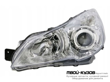 ФАРА ЛЕВАЯ СТОРОНА ЛИНЗОВАННАЯ ПОД КОРРЕКТОР ВНУТРИ (DEPO) ХРОМ для Subaru LEGACY (2009-)