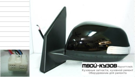 ЗЕРКАЛО ЛЕВАЯ СТОРОНА ЭЛЕКТР С ПОДОГРЕВОМ , УКАЗАТЕЛЬ ПОВОРОТА (КИТАЙ) для Toyota RAV4 (2006-)