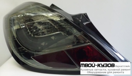 ФОНАРЬ ЗАДНИЙ ВНЕШНИЙ ЛЕВАЯ + ПРАВАЯ (КОМПЛЕКТ) (5 дв) ТЮНИНГ С ДИОД УКАЗАТЕЛЬ ПОВОРОТА ТОНИР (SONAR) ВНУТРИ ХРОМ для Opel CORSA (2006-)