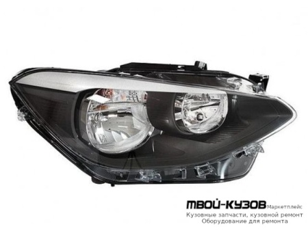 ФАРА ПРАВАЯ СТОРОНА С КОРРЕКТОР ВНУТРИ ЧЁРНЫЙ (DEPO) для BMW F20 / F21 1 series (2011-)