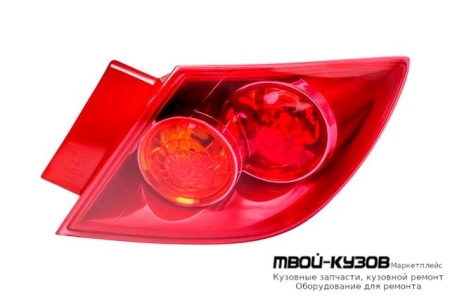 ФОНАРЬ ЗАДНИЙ ВНЕШНИЙ ПРАВАЯ СТОРОНА (ХЭТЧБЭК) кроме (sport) (DEPO) КРАСНЫЙ для Mazda 3 (2004-)