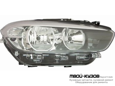 ФАРА ПРАВАЯ СТОРОНА С КОРРЕКТОР , ДИОД , ВНУТРИ ЧЁРНЫЙ (DEPO) для BMW F20 / F21 1 series (2011-)