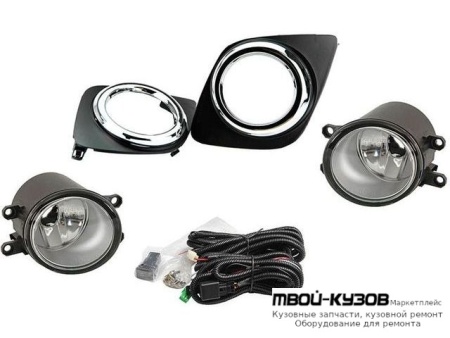 ФАРА ПРОТИВОТУМАННАЯ ЛЕВАЯ + ПРАВАЯ (КОМПЛЕКТ) С ПРОВОДК , КНОПКОЙ , РЕШЕТК БАМПЕРА (КИТАЙ) для Toyota RAV4 (2006-)