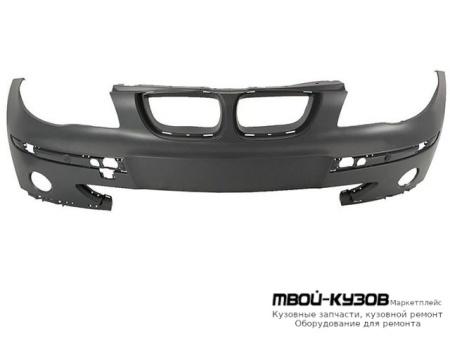 БАМПЕР ПЕРЕДНИЙ БЕЗ ОТВ П/ОМЫВАТЕЛЬ ФАР ГРУНТ (ТАЙВАНЬ) для BMW E87 (2003-)