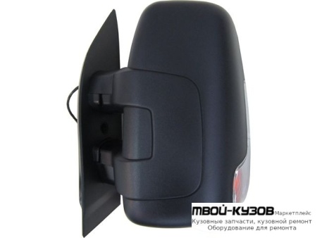 ЗЕРКАЛО ЛЕВАЯ СТОРОНА ЭЛЕКТР С ПОДОГРЕВОМ , УКАЗАТЕЛЬ ПОВОРОТА , ТЕМПЕР ДАТЧИК 2 РАЗЪЁМ. , 9 КОНТ , КОРОТК КРОНШТЕЙН , (CONVEX) (КИТАЙ) для Iveco DAILY (2012-)