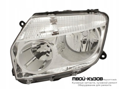 ФАРА ЛЕВАЯ СТОРОНА +/- ПОД КОРРЕКТОР ВНУТРИ ХРОМ (DEPO) для Renault DUSTER (2010-)