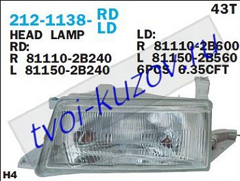 corona {at181 прав руль} фара правая lhd 212-1138R-LD