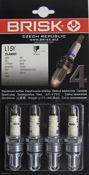 Свечи Brisk L15Y (Clasik) ВАЗ карбюратор в блистере