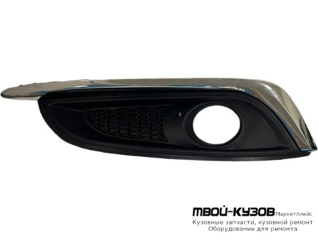 РЕШЕТКА БАМПЕРА ПЕРЕДНИЙ ПРАВАЯ СТОРОНА С ОТВЕРСТИЯМИ ПОД ПРОТИВОТУМАННЫЕ ФАРЫ , ХРОМ МОЛДИНГ (КИТАЙ) для Opel INSIGNIA (2008-)