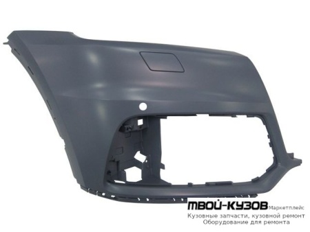 БАМПЕР ПЕРЕДНИЙ ПРАВАЯ СТОРОНА С ОТВ ПОД ДАТЧИКИ , П/ОМЫВАТЕЛЬ ФАР , ГРУНТ (ТАЙВАНЬ) для Audi Q5 (2017-)