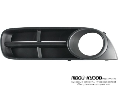 РЕШЕТКА БАМПЕРА ПЕРЕДНИЙ ПРАВАЯ СТОРОНА С ОТВЕРСТИЯМИ ПОД ПРОТИВОТУМАННЫЕ ФАРЫ (ТАЙВАНЬ) для Skoda FABIA / ROOMSTER (2007-2009)