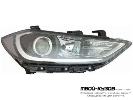 ФАРА ПРАВАЯ СТОРОНА ЛИНЗОВАННАЯ , ПОД КОРРЕКТОР , ДИОД (КИТАЙ) для Hyundai ELANTRA (2016-)