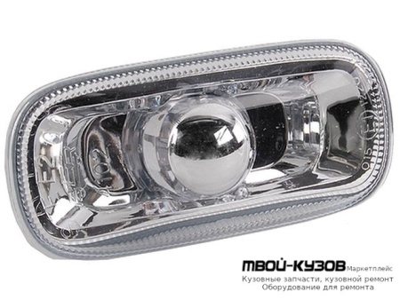 ПОВТОРИТЕЛЬ ПОВОРОТА В КРЫЛО ЛЕВАЯ = ПРАВАЯ ПРОЗРАЧНЫЙ (DEPO) для Audi A6 (04.2004-), Audi A4 (02.2001 - 2004)