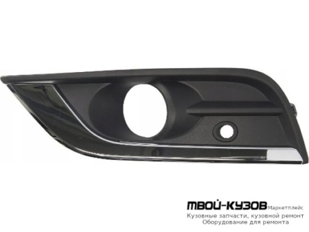 РЕШЕТКА БАМПЕРА ПЕРЕДНИЙ ЛЕВАЯ СТОРОНА С ХРОМ МОЛДИНГ (ТАЙВАНЬ) для Renault KOLEOS (2016-)