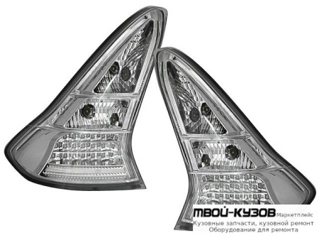 ФОНАРЬ ЗАДНИЙ ВНЕШНИЙ ЛЕВАЯ + ПРАВАЯ (КОМПЛЕКТ) ТЮНИНГ (3 дв) ПРОЗРАЧНЫЙ С ДИОД (SONAR) ПОЛНОСТЬЮ ХРОМ для Citroen C4 (11.2004-) PICASSO (2006-)