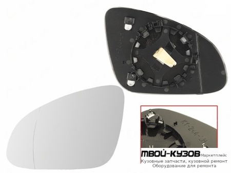 СТЕКЛО ЗЕРКАЛА ЛЕВАЯ СТОРОНА С ПОДОГРЕВОМ (КИТАЙ) для Opel ASTRA J (2009-)