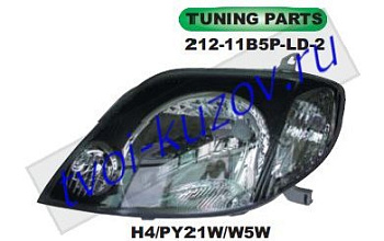 corolla {правый руль} фары левая+правая (комплект) тюнинг (седан) lhd внутри черн 212-11B5P-LD-2