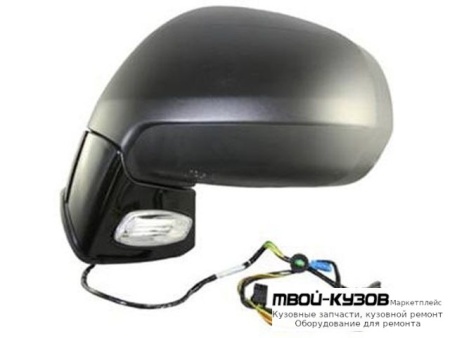ЗЕРКАЛО ЛЕВАЯ СТОРОНА ЭЛЕКТР С ПОДОГРЕВОМ УКАЗАТЕЛЬ ПОВОРОТА ПОДСВЕТ (CONVEX) ГРУНТ (ТАЙВАНЬ) для Citroen C4 (11.2004-) PICASSO (2006-)