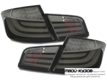 ФОНАРЬ ЗАДНИЙ ВНЕШНИЙ+ВНУТР ЛЕВАЯ + ПРАВАЯ (КОМПЛЕКТ) ТЮНИНГ С ДИОД ТОНИР ВНУТРИ (DEPO) ХРОМ-ЧЁРНЫЙ для BMW F10 5 series (2010-)