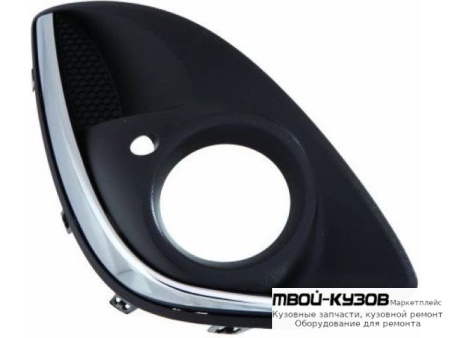 РЕШЕТКА БАМПЕРА ПЕРЕДНИЙ ПРАВАЯ СТОРОНА С ХРОМ МОЛДИНГ (DEPO) ТЕМНО-СЕРЫЙ для Opel CORSA (2011-)