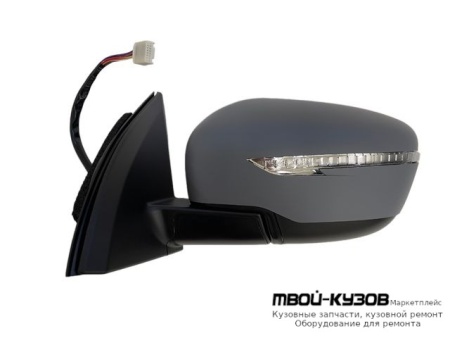 ЗЕРКАЛО ЛЕВАЯ СТОРОНА ЭЛЕКТР С ПОДОГРЕВОМ , УКАЗАТЕЛЬ ПОВОРОТА , АВТОСКЛАДЫВ (CONVEX) (ТАЙВАНЬ) для Nissan QASHQAI (2014-)