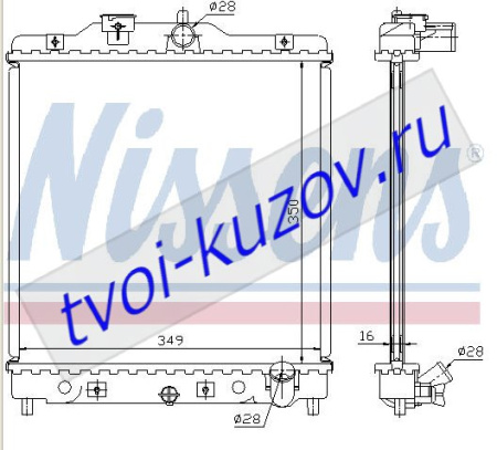 CIVIC (, HRV 98-) РАДИАТОР ОХЛАЖДЕН MT 1.3 1.5 (1 ряд) CIVIC (, HRV 98-) РАДИАТОР ОХЛАЖДЕН MT 1.3 1.5 (1 ряд)