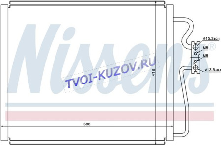 РАДИАТОР КОНДИЦИОНЕРА 470x430 97-