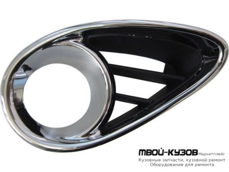 РЕШЕТКА БАМПЕРА ПЕРЕДНИЙ ПРАВАЯ СТОРОНА С ОТВЕРСТИЯМИ ПОД ПРОТИВОТУМАННЫЕ ФАРЫ (КИТАЙ) для Infiniti FX 35 / 37/50 (2008-)