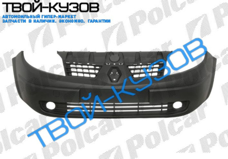 SCENIC 03 -БАМПЕР ПЕРЕДНИЙ С ОТВ.ДЛЯ ГАЛ.ГРУНТ.С РЕШЁТКОЙ