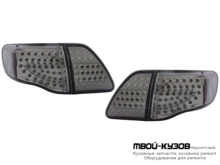 ФОНАРЬ ЗАДНИЙ ВНЕШНИЙ+ВНУТР ЛЕВАЯ + ПРАВАЯ (КОМПЛЕКТ) ТЮНИНГ С ДИОД (EAGLE EYES) ТОНИР ВНУТРИ ХРОМ для Toyota COROLLA E150 (2006-) СЕДАН