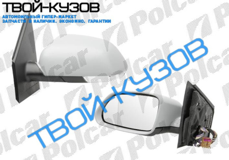 POLO HB 0405- ЗЕРКАЛО L ЭЛ+ОБОГРЕВ, С ПОВОРОТНИКОМ,ПОД ПОКРАСКУ